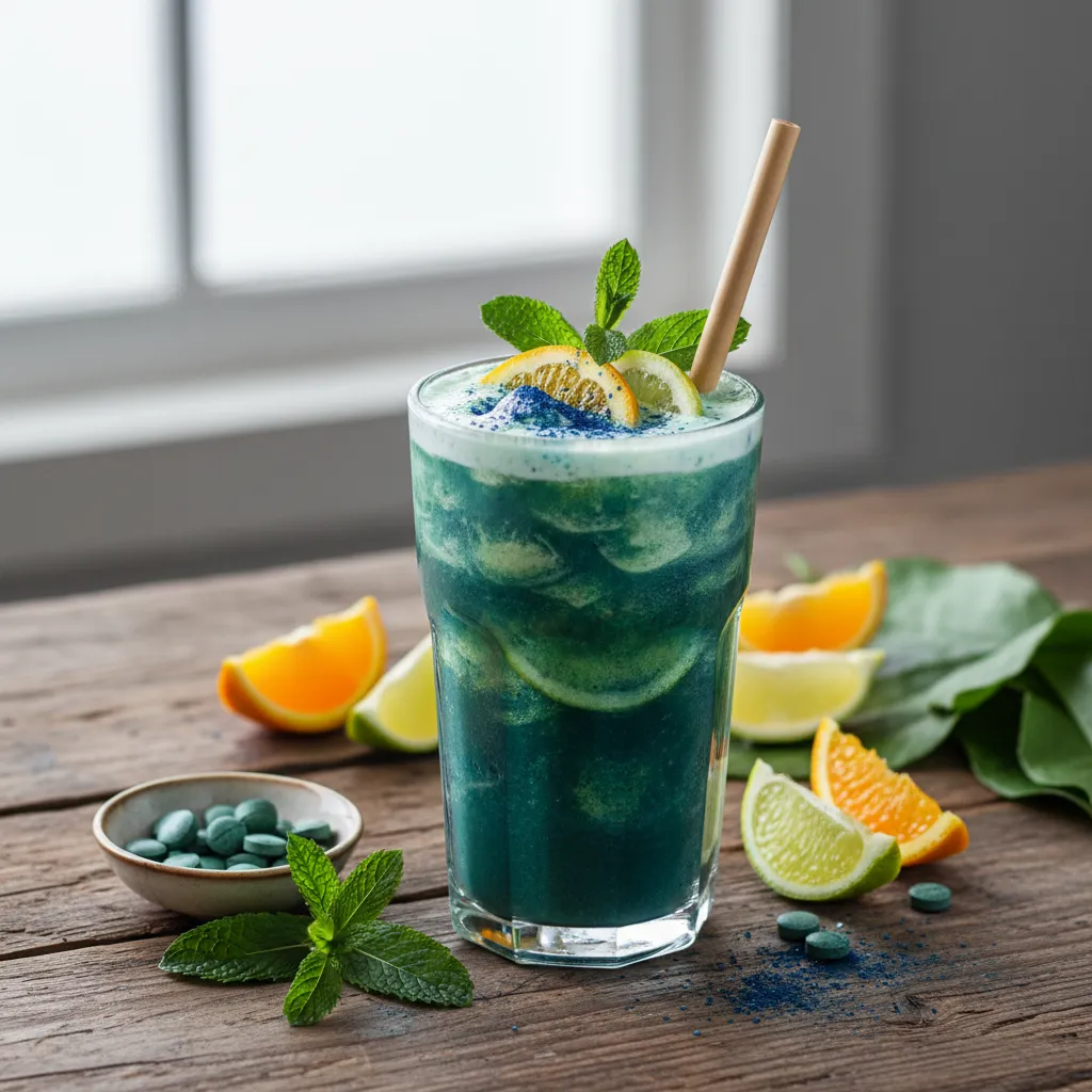 Citrus Mint Spirulina Superfood Smoothie