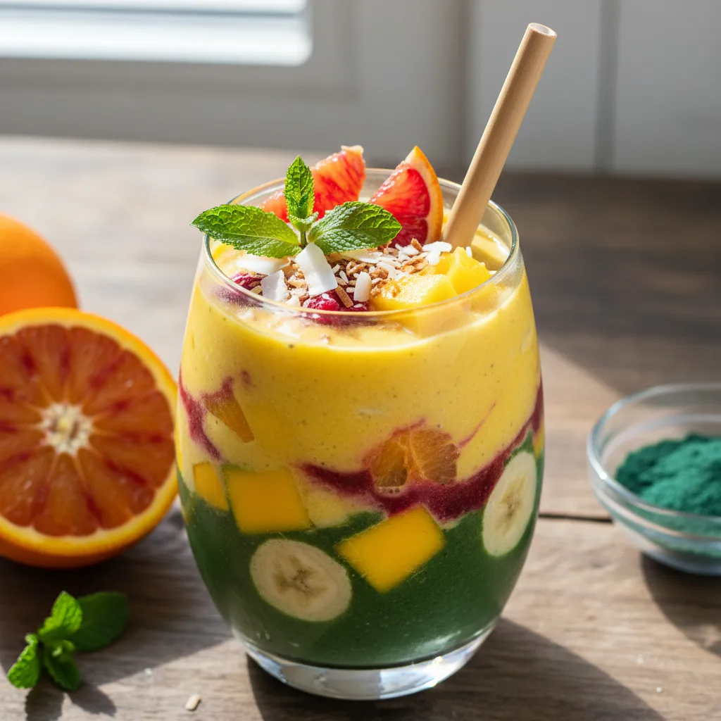 Citrus Spirulina Sunrise Smoothie