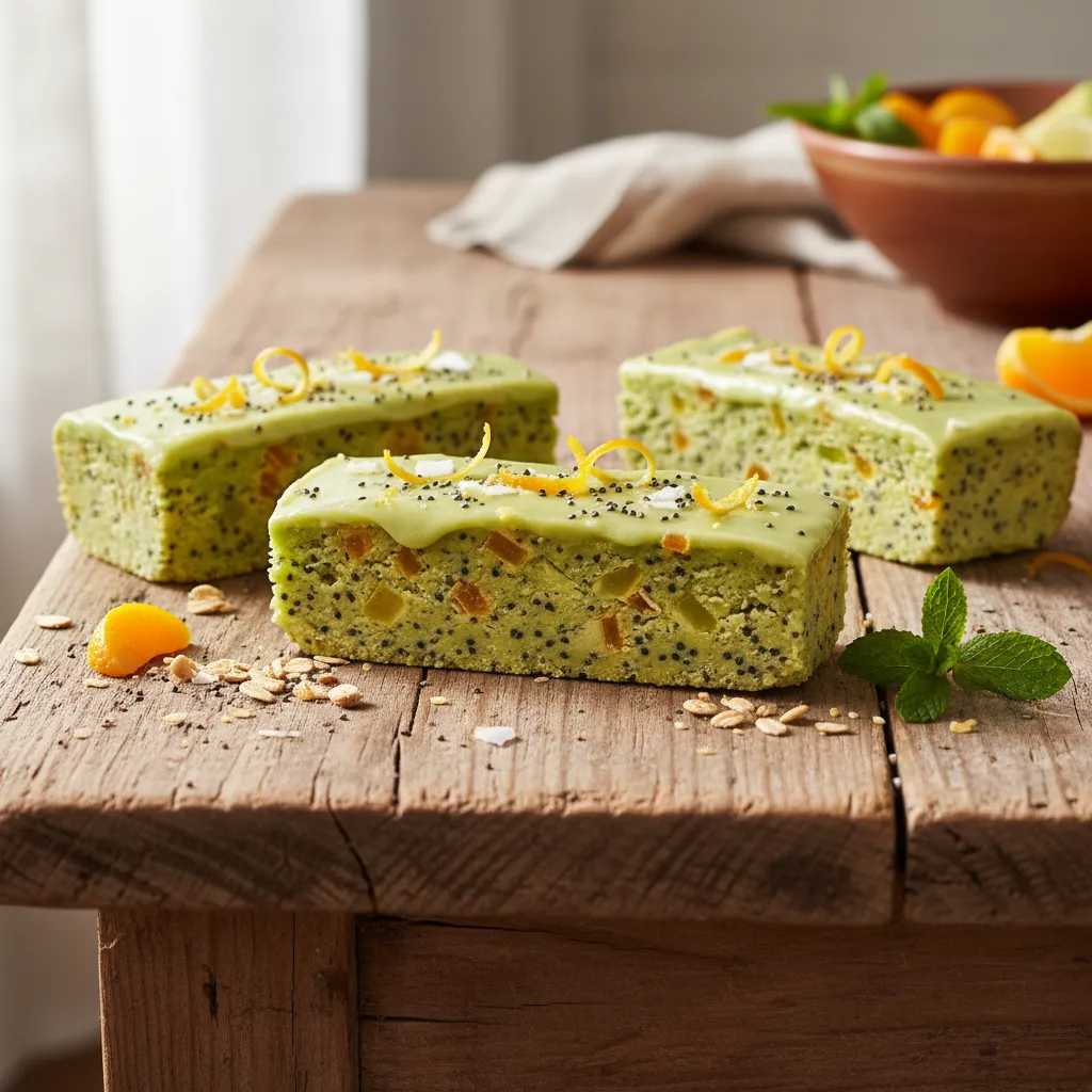 Citrus Zing Avocado Chia Bliss Bars