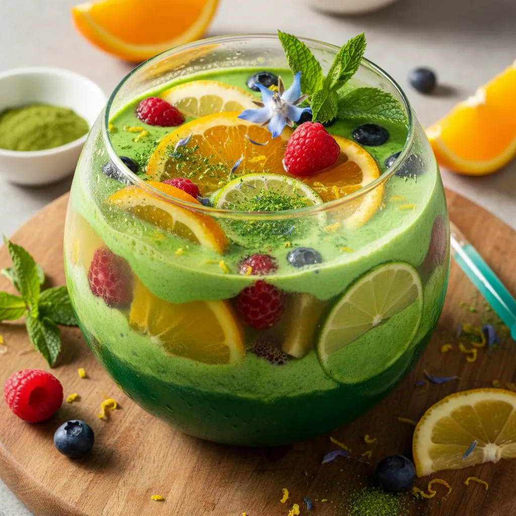 Citrus and Matcha Infusion with Spirulina Boost