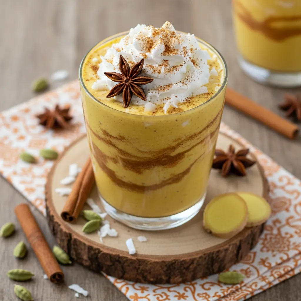 Coconut Chai Infused Golden Milk Smoothie