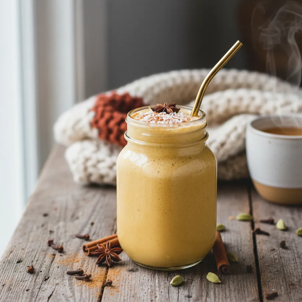 Coconut Chai Infused Golden Milk Smoothie