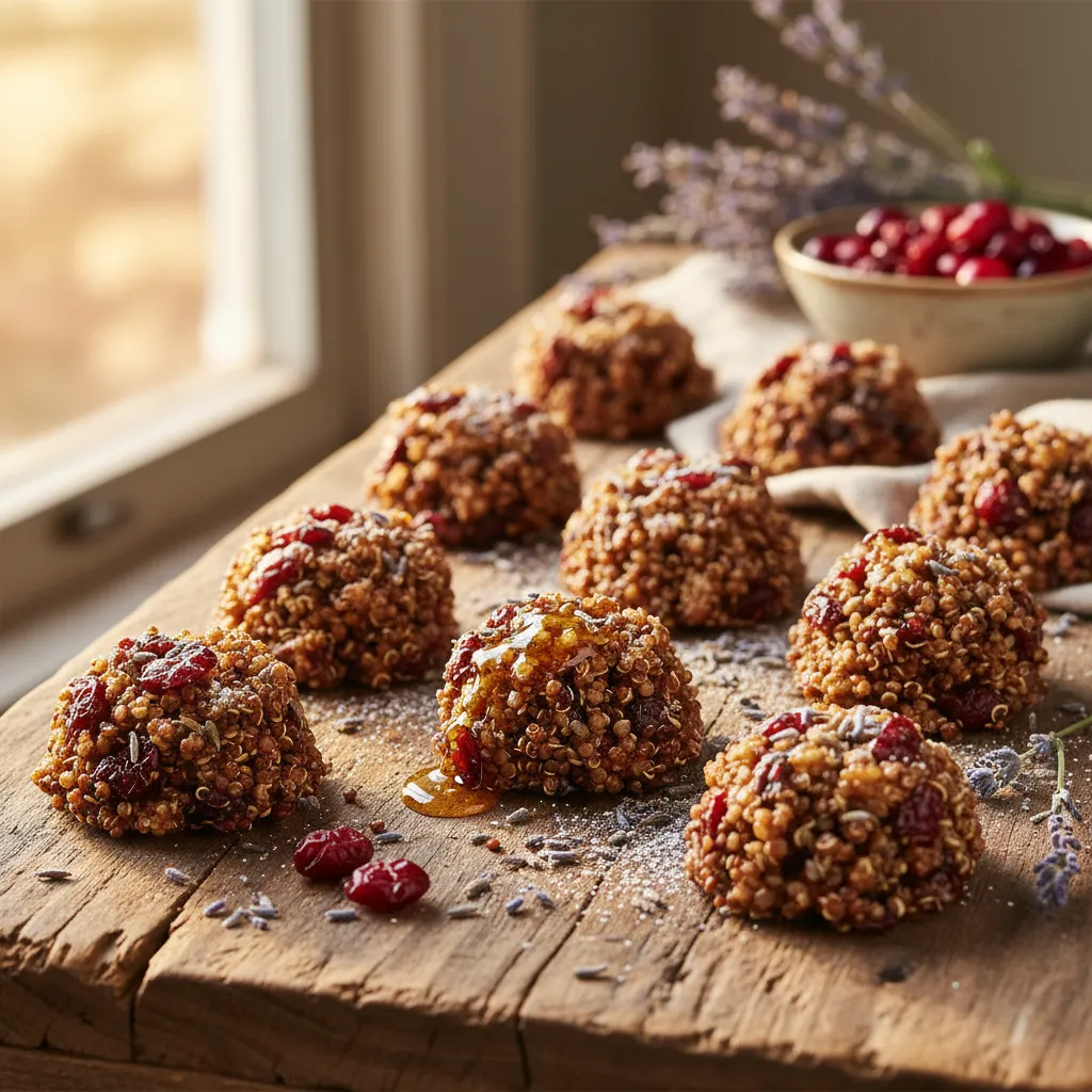Cranberry-Lavender Quinoa Energy Clusters