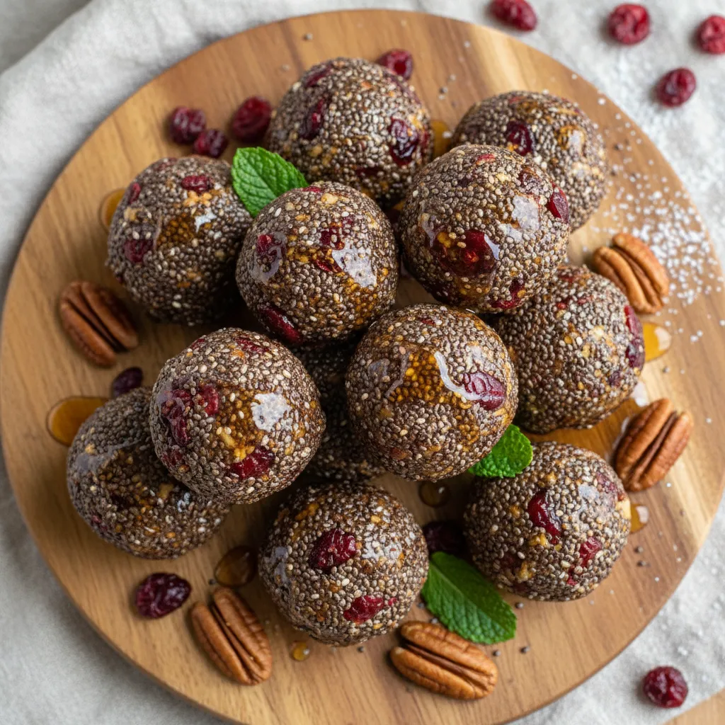 Cranberry-Maple Chia Energy Bites