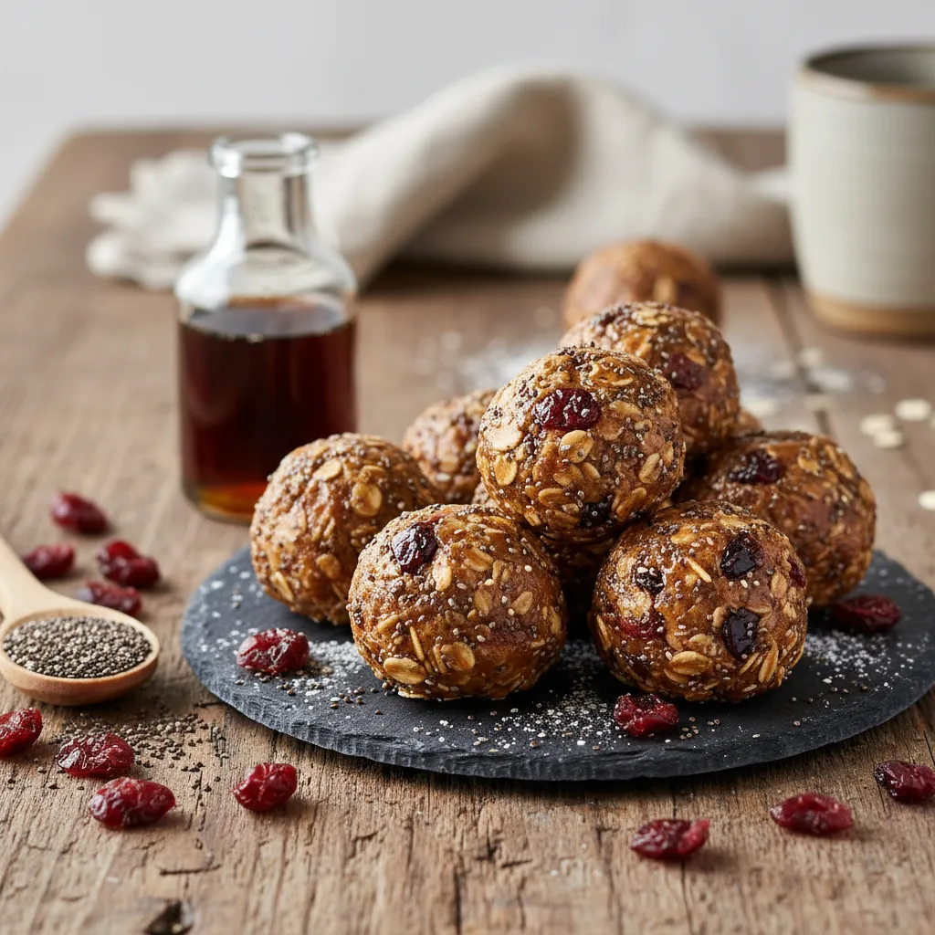 Cranberry-Maple Chia Energy Bites