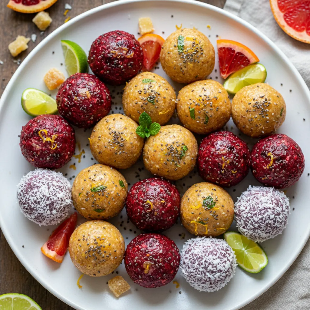 Cranberry Chia Citrus Bliss Bites