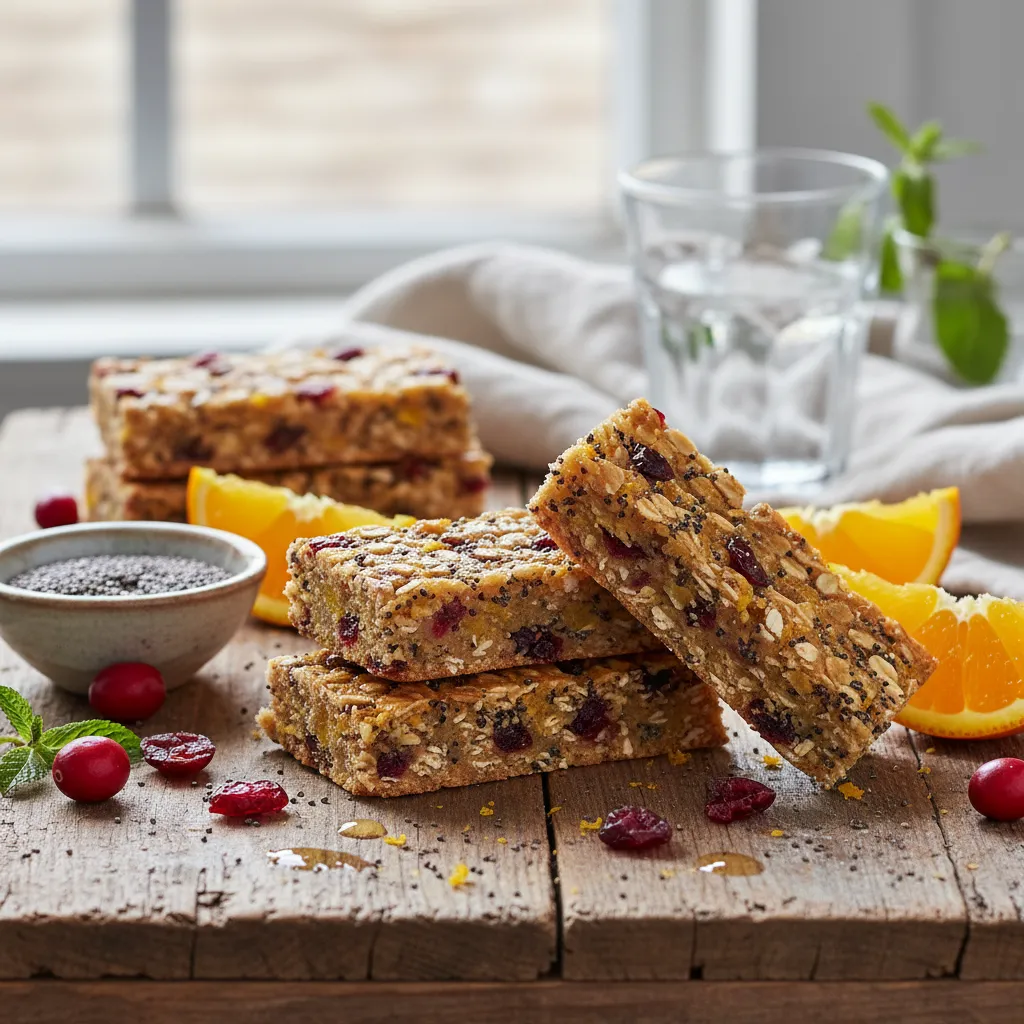 Cranberry Chia Citrus Energy Bars