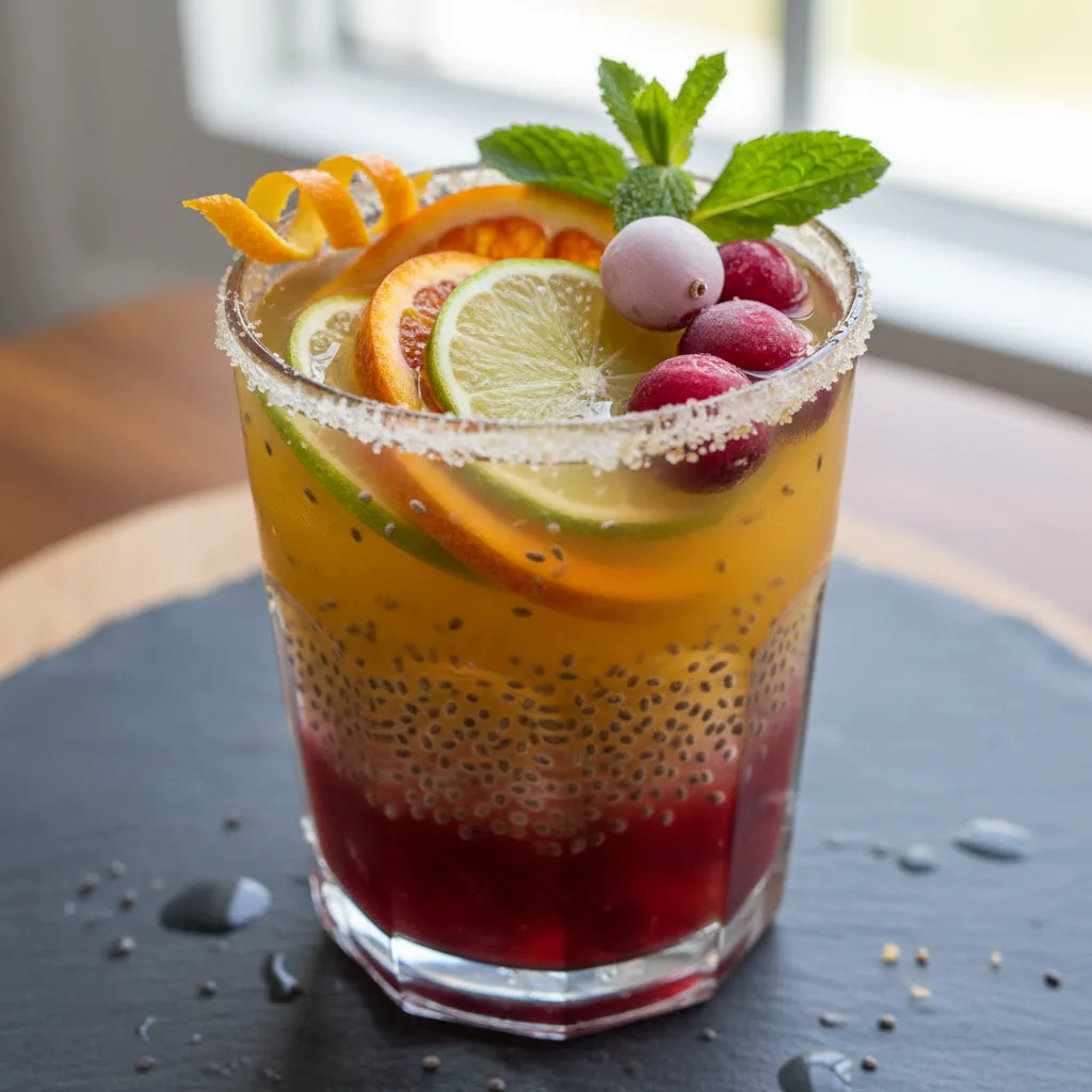 Cranberry Chia Citrus Mocktail