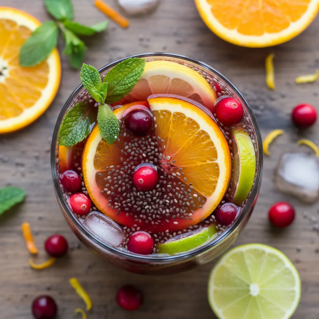 Cranberry Chia Citrus Refresher