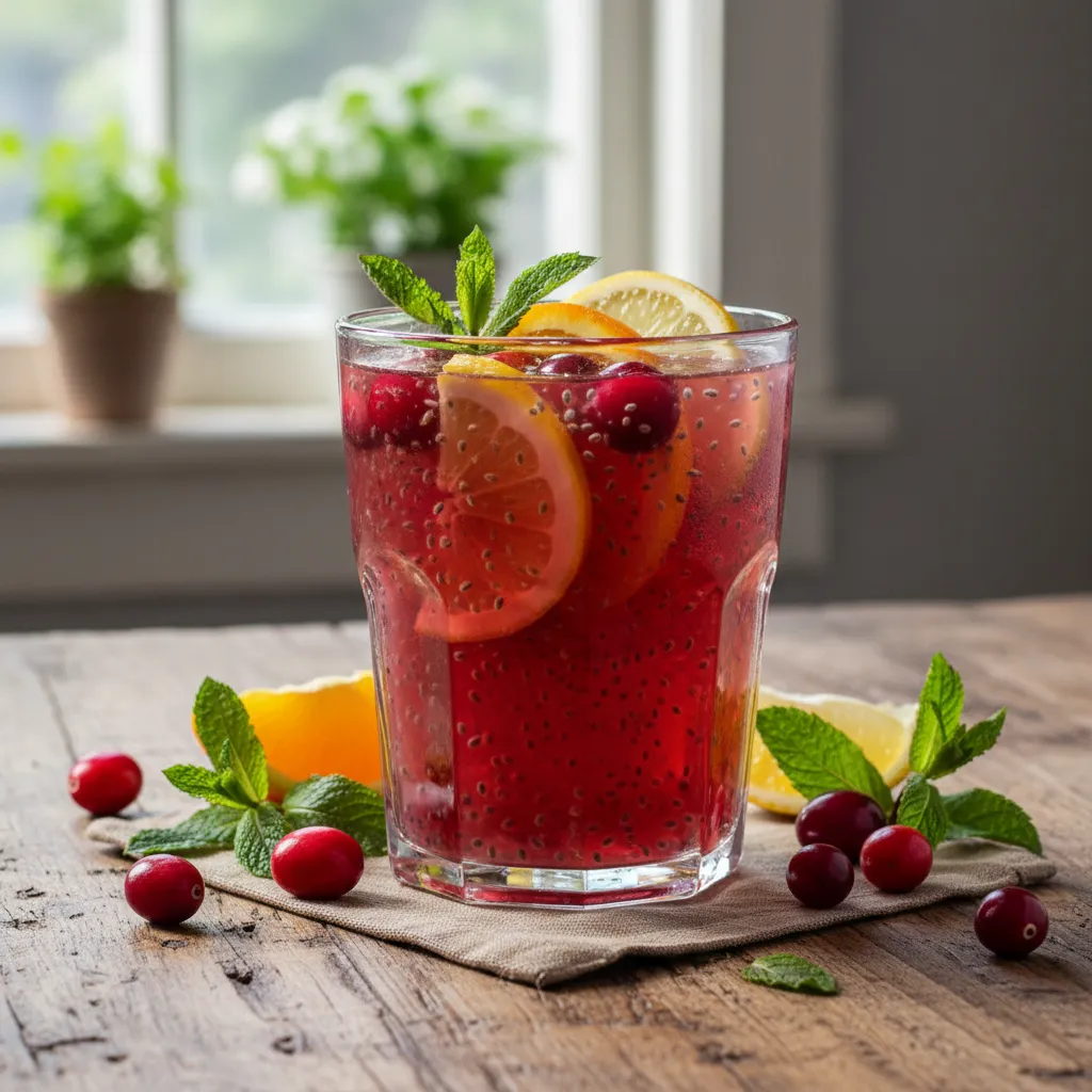 Cranberry Chia Citrus Refresher