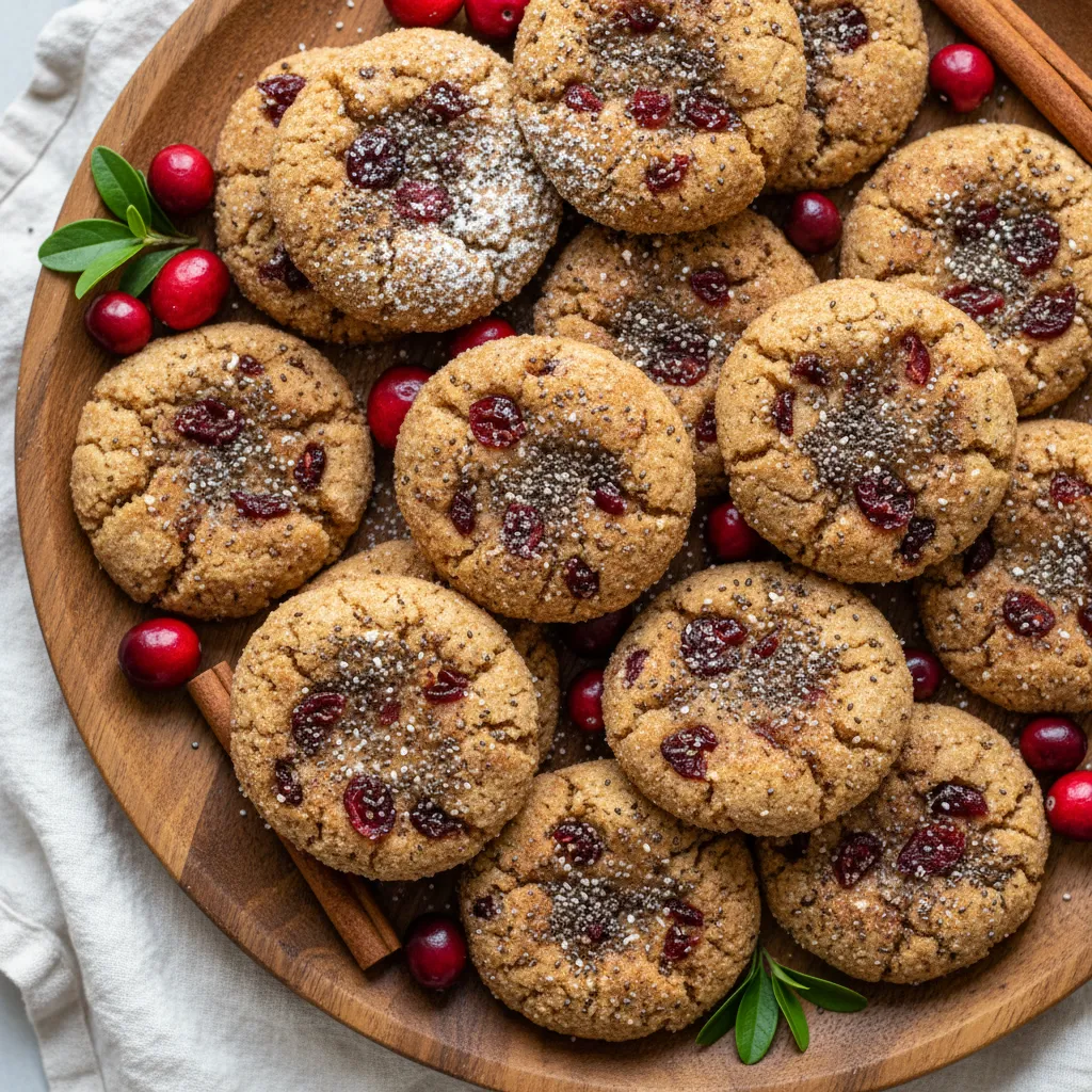 Cranberry Chia Snickerdoodle Bites