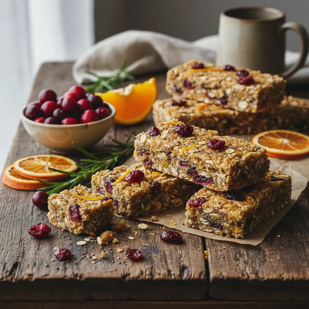 Cranberry Citrus Chia Burst Energy Bars