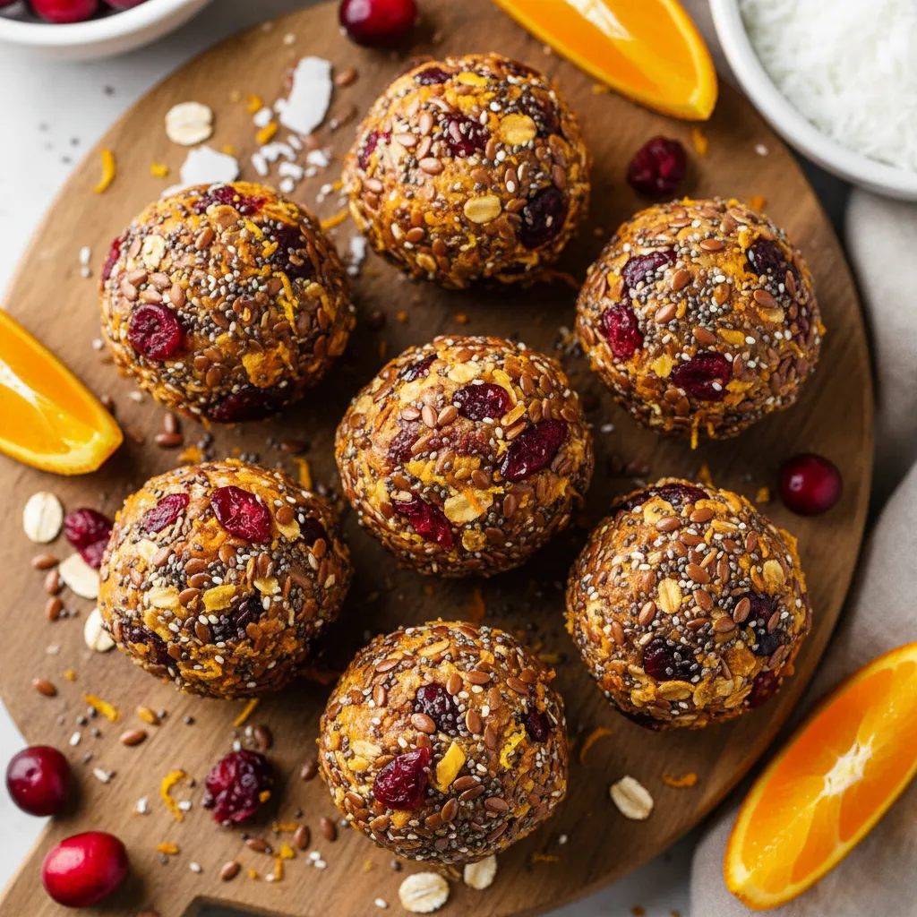 Cranberry Citrus Superfood Energy Bites