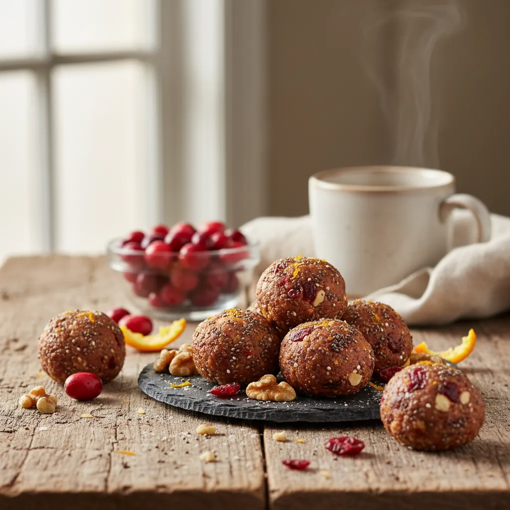 Cranberry Citrus Superfood Energy Bites