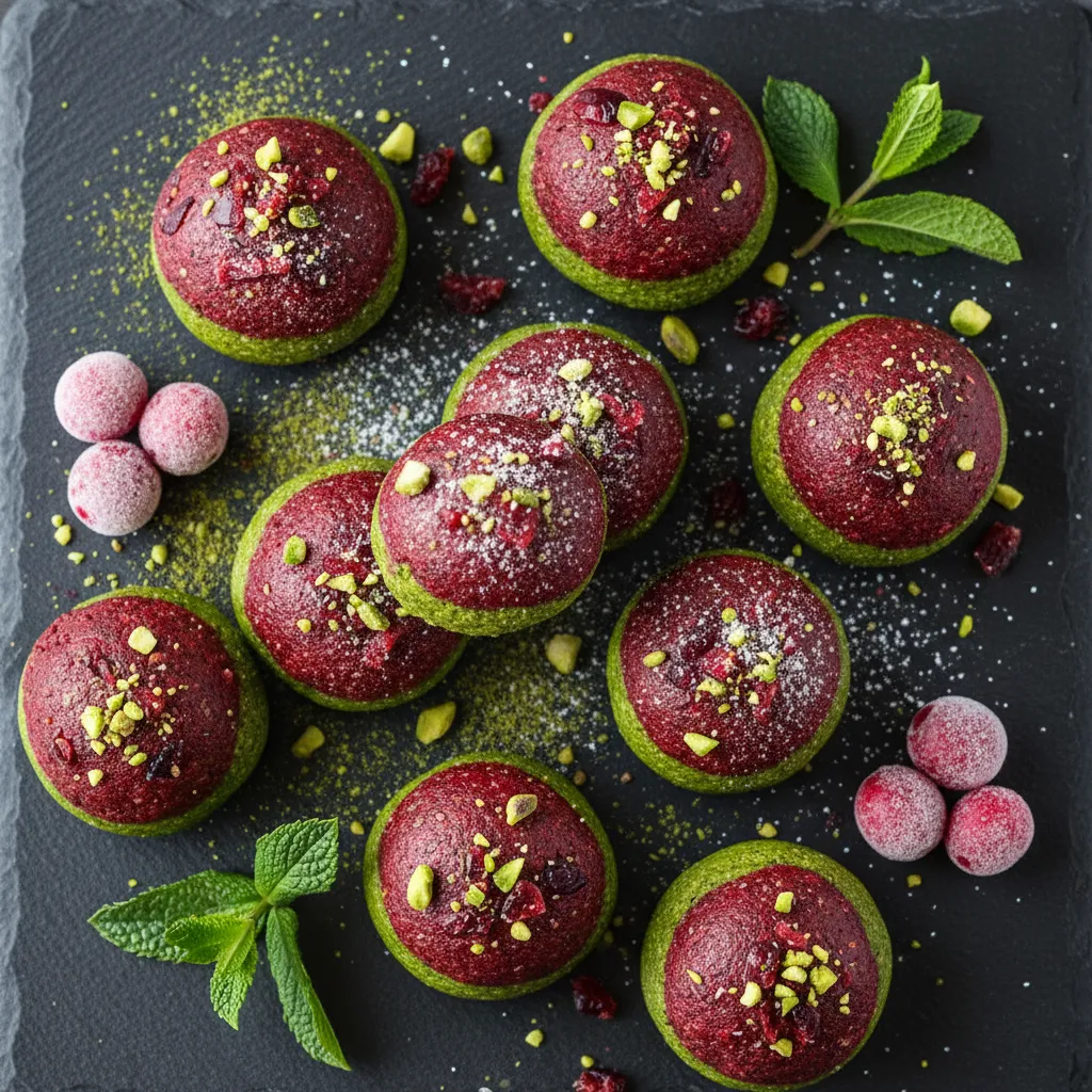 Cranberry Matcha Bliss Bites