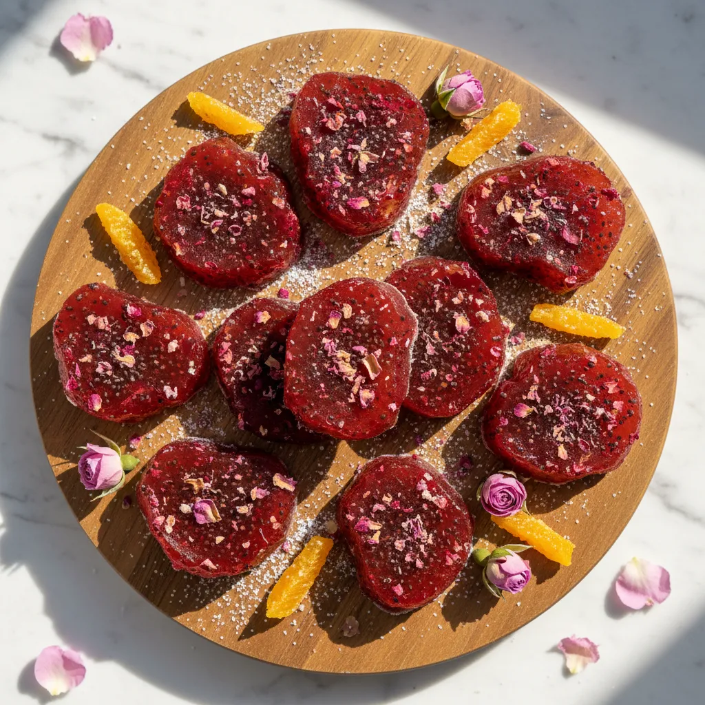 Cranberry Orange Chia Gel Bites With Hints of Rose