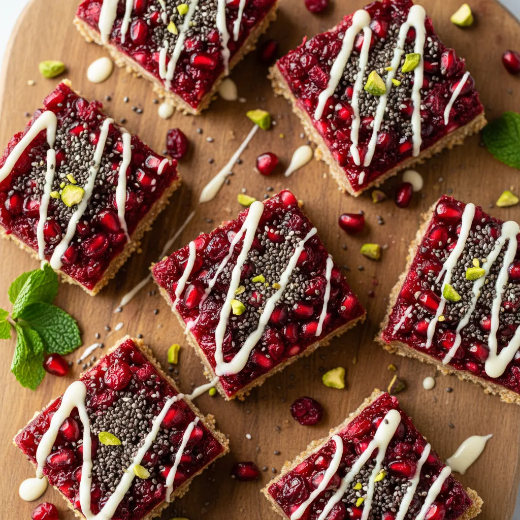 Cranberry Pomegranate Chia Bliss Bars