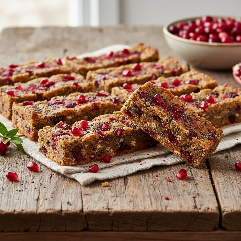 Cranberry Pomegranate Chia Bliss Bars