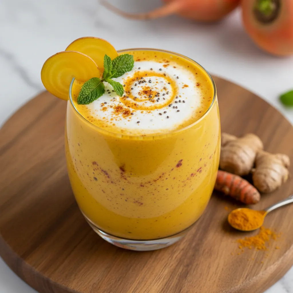 Creamy Golden Beet Turmeric Infusion Smoothie
