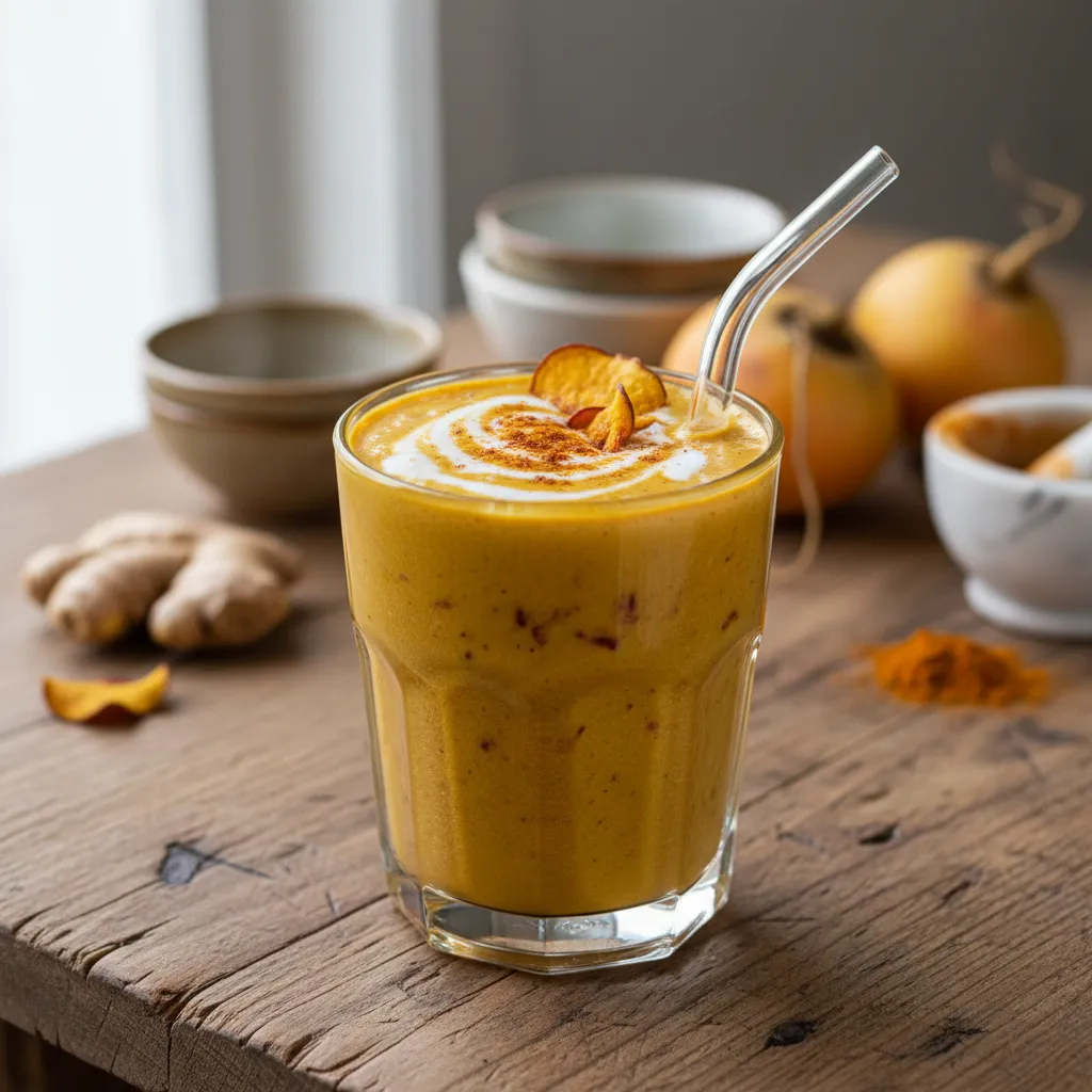 Creamy Golden Beet Turmeric Infusion Smoothie