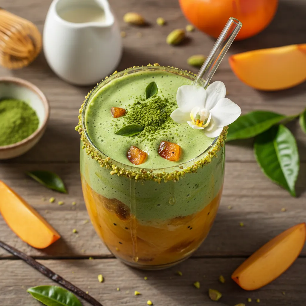 Creamy Matcha & Persimmon Infusion Smoothie