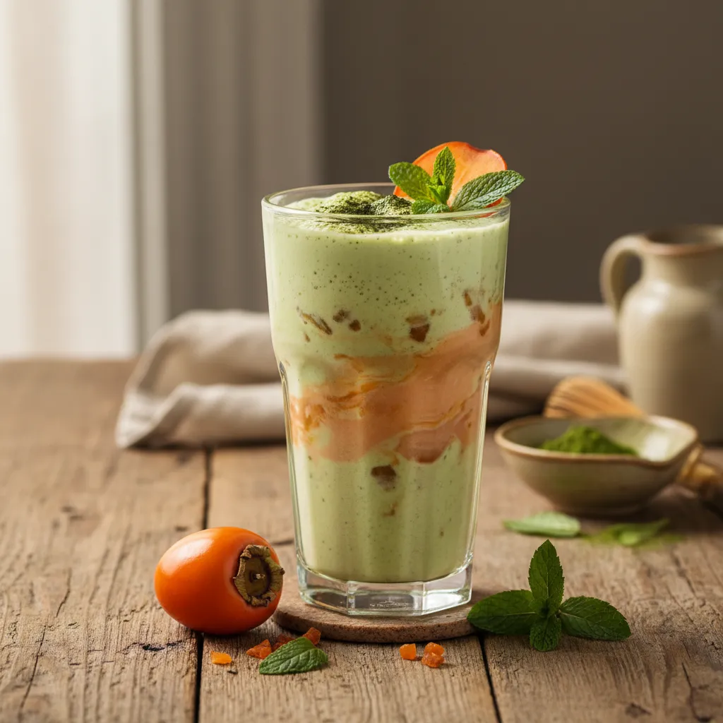 Creamy Matcha & Persimmon Infusion Smoothie
