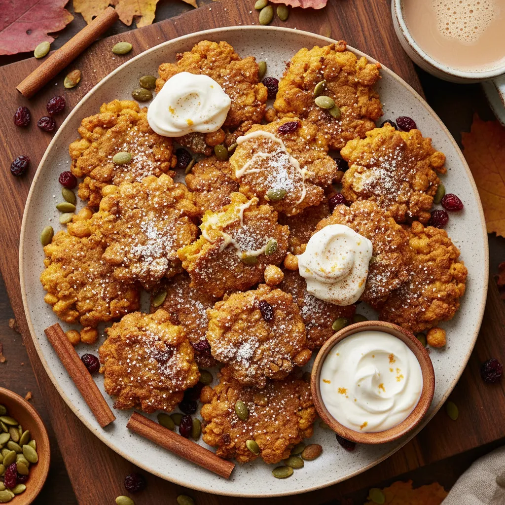 Crispy Chickpea and Pumpkin Spice Fritters