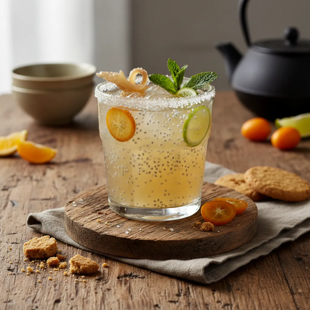 Crispy Ginger Citrus Chia Sparkler