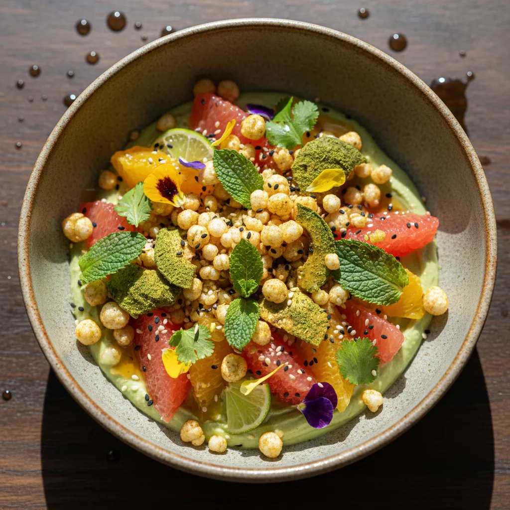 Crispy Matcha Avocado Citrus Refresh