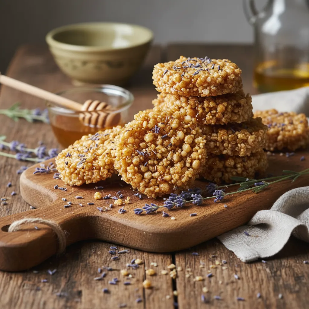 Crispy Quinoa and Lavender Honey Bites