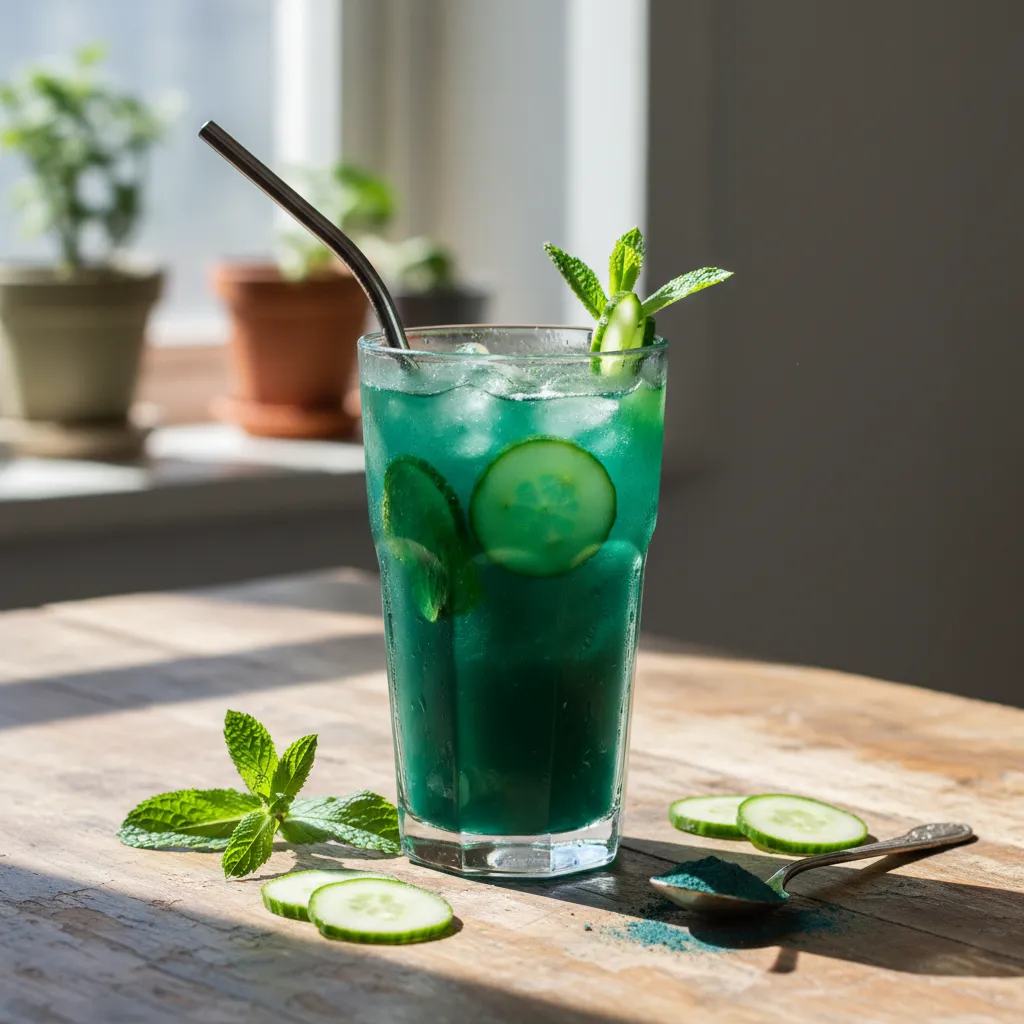 Cucumber Mint Spirulina Breeze