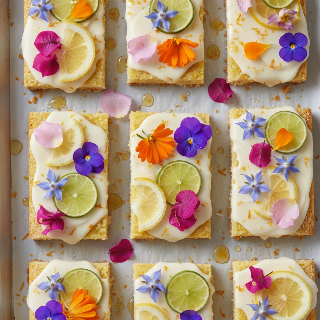 Edible Flower Citrus Bliss Bars