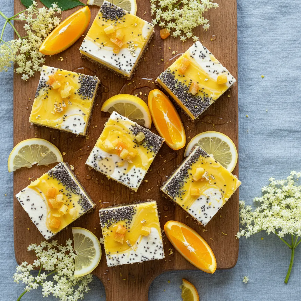 Elderflower Citrus Chia Bliss Bars