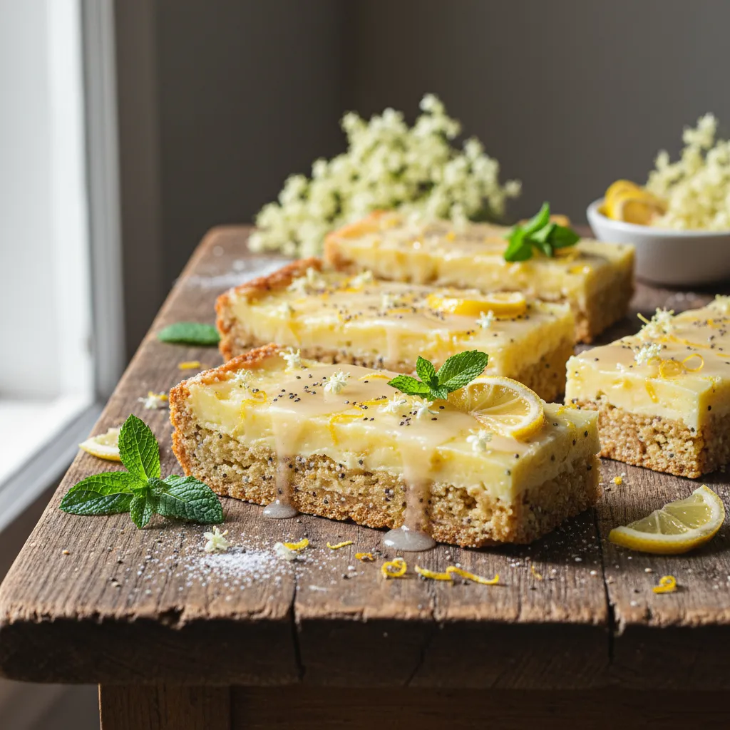 Elderflower Citrus Chia Delight Bars