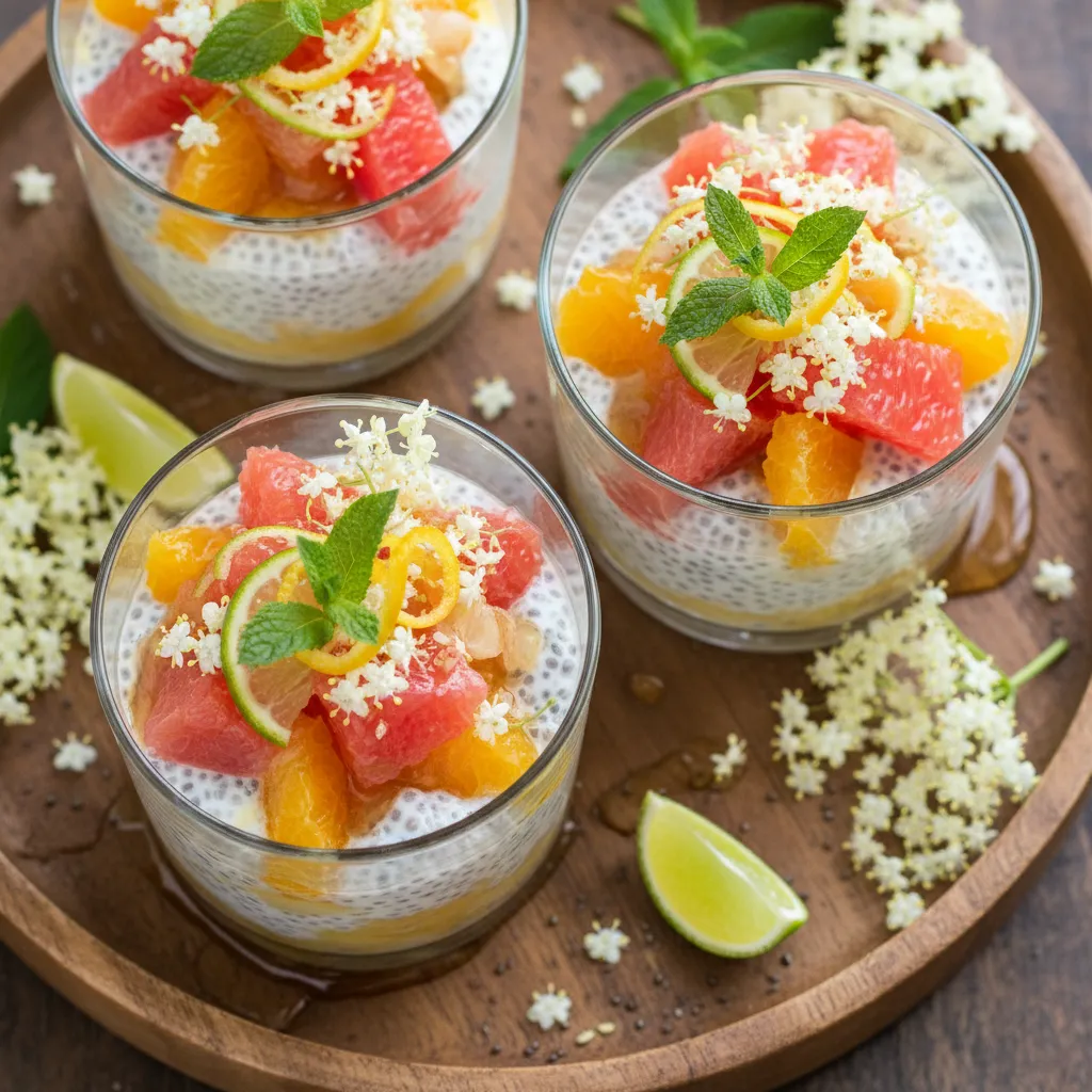 Elderflower Citrus Chia Delight Cups