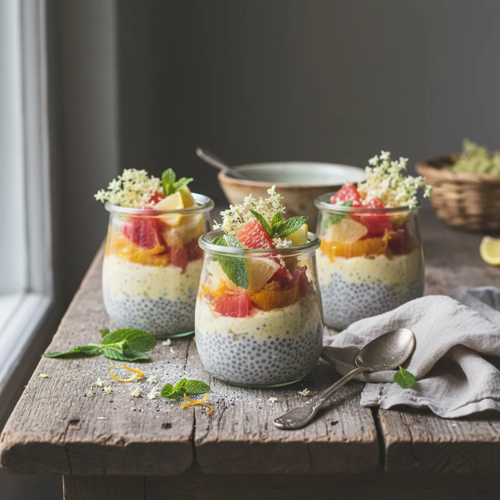 Elderflower Citrus Chia Dream Cups