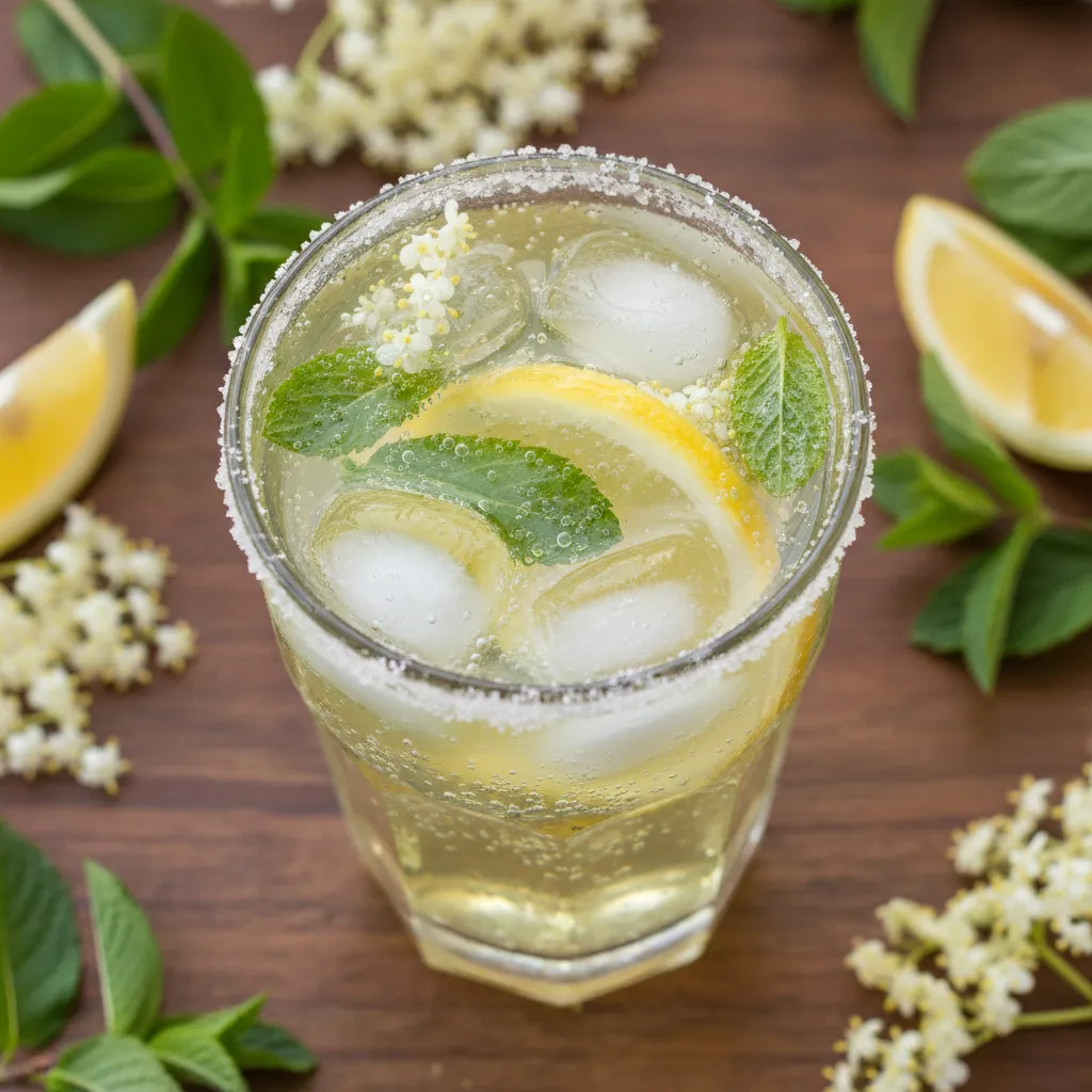 Elderflower Lemon Mint Fizz