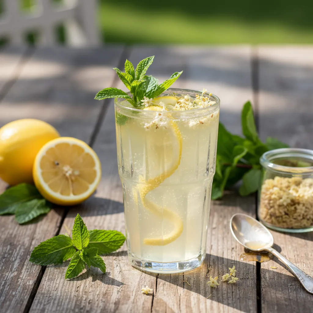 Elderflower Lemon Mint Fizz