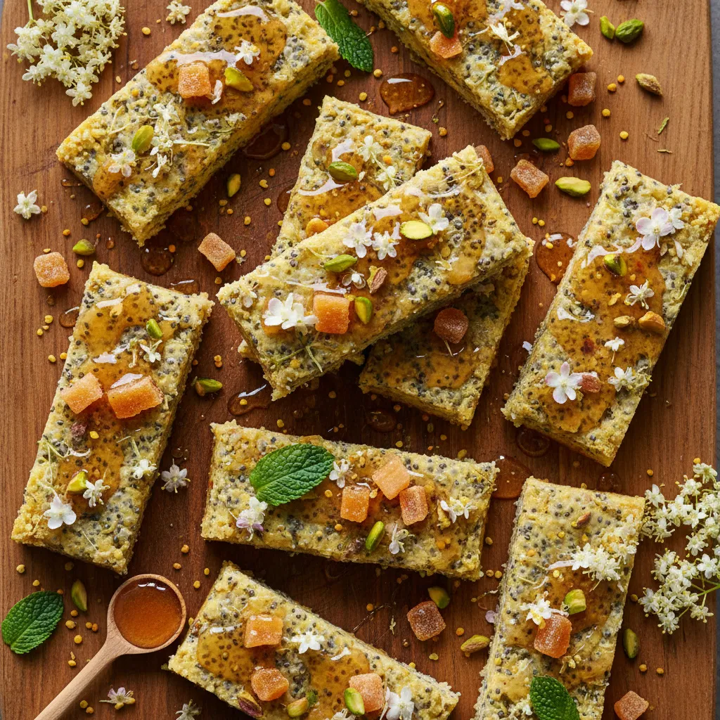 Elderflower & Honey Chia Delight Bars