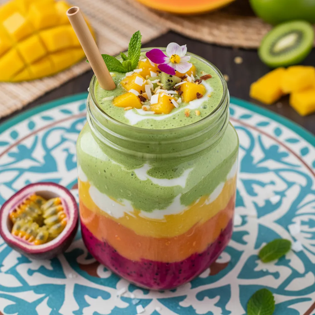 Energizing Tropical Matcha Coconut Dream Smoothie