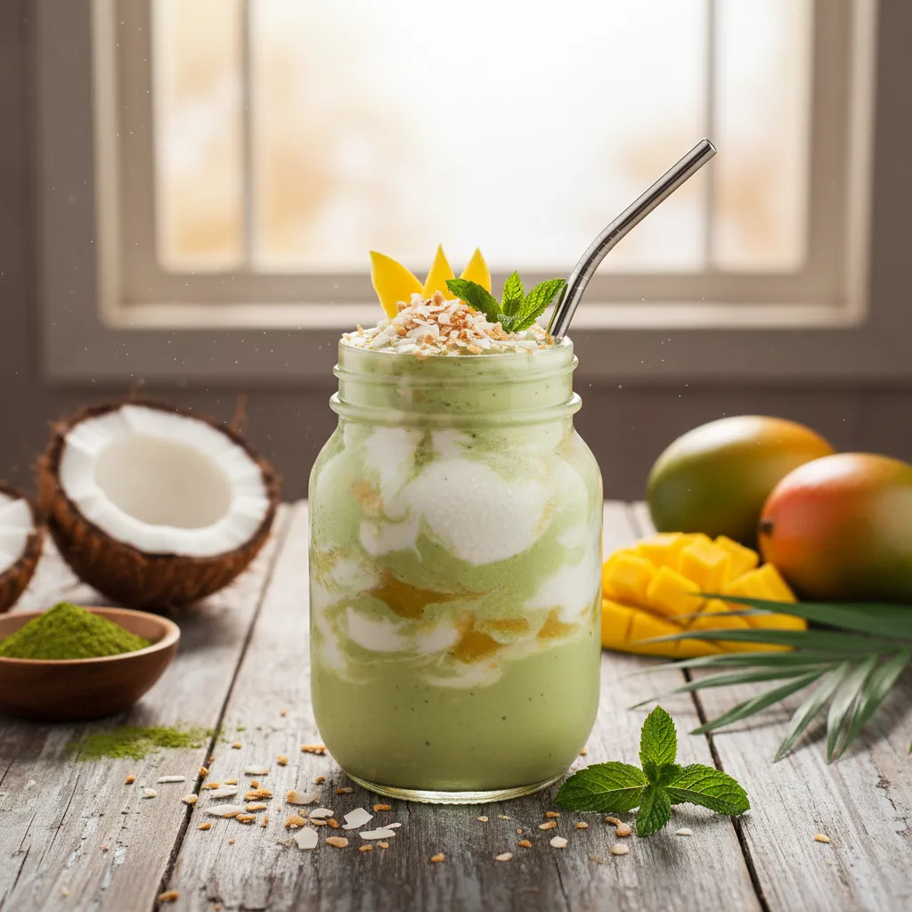 Energizing Tropical Matcha Coconut Dream Smoothie