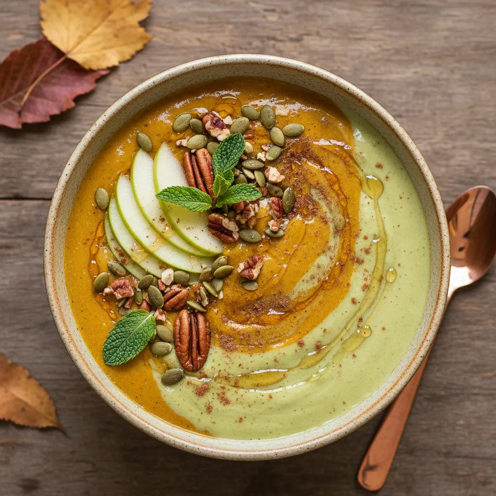 Fall Harvest Golden Turmeric and Honeydew Smoothie