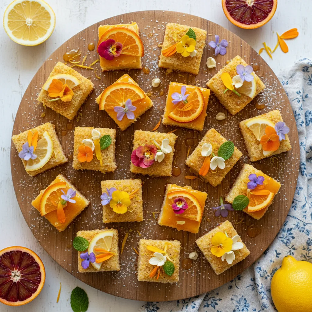 Floral Citrus Bliss Cake Bites