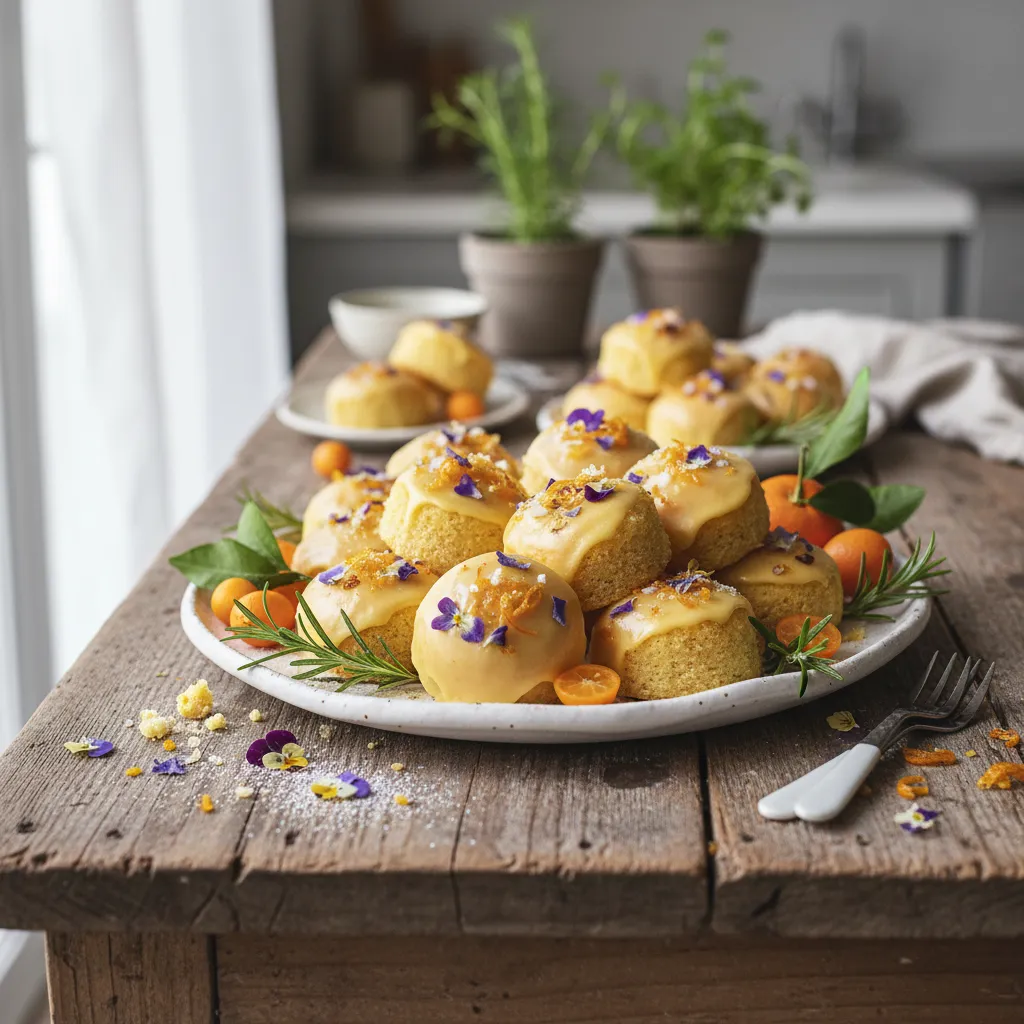 Floral Citrus Bliss Cake Bites