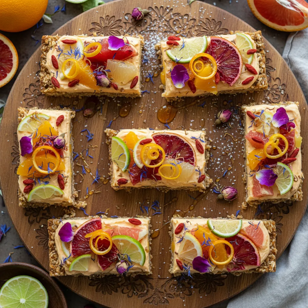 Floral Citrus Chia Delight Bars