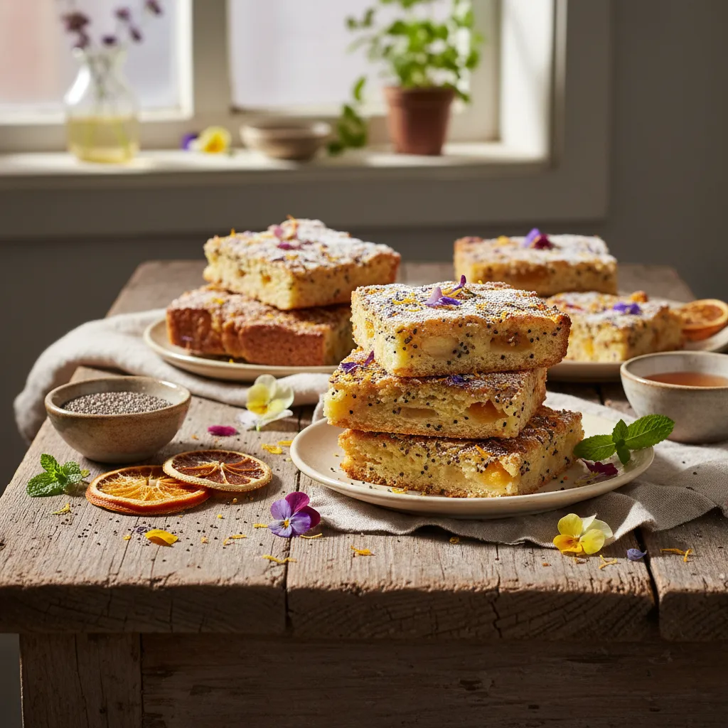 Floral Citrus Chia Delight Bars