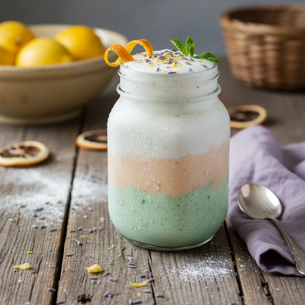 Frosty Ginger-Lavender Citrus Smoothie with Spirulina Boost