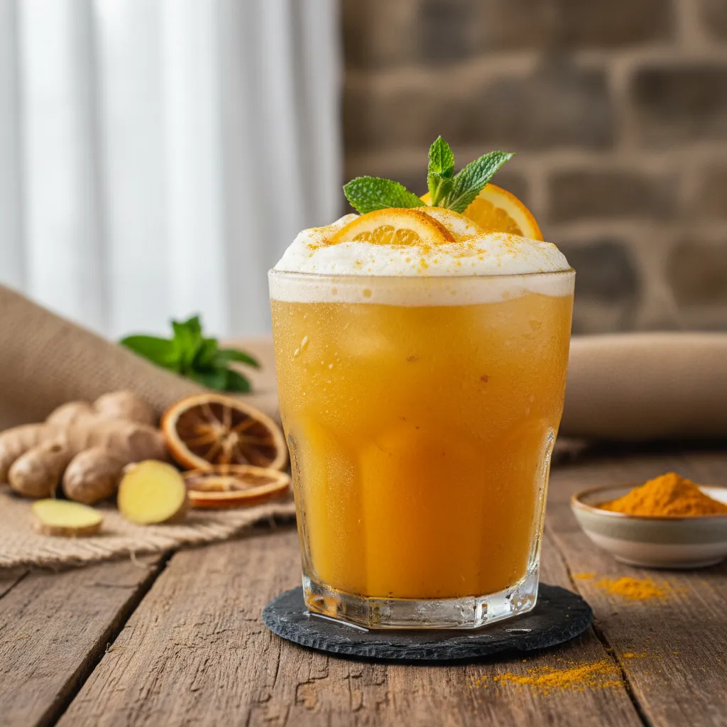 Frosty Ginger Turmeric Citrus Mocktail