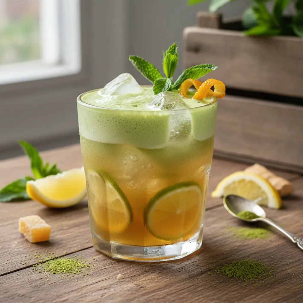 Frosty Matcha Ginger Citrus Refresher