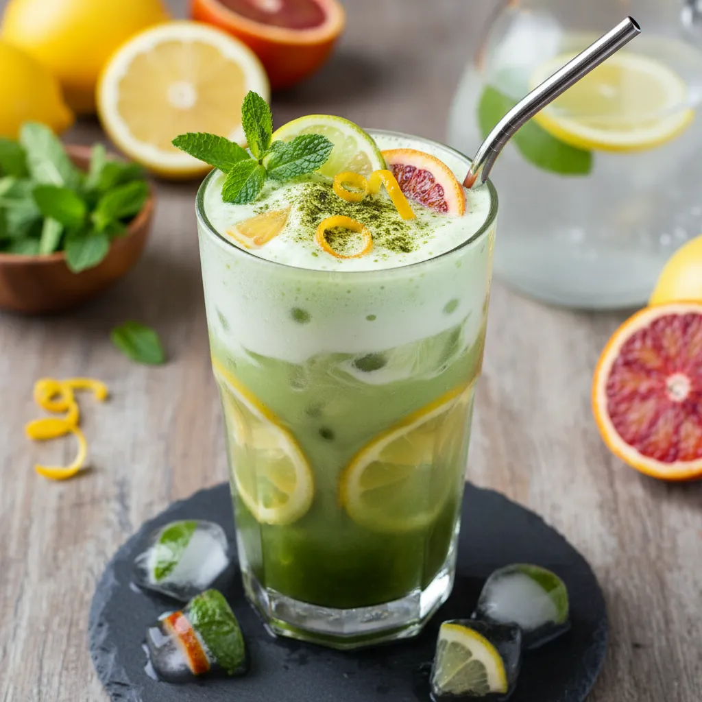 Frosty Matcha Mint Citrus Refresher